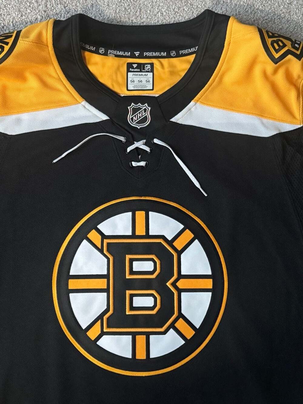 Fanatics Premium Boston Bruins Home Authentic Jersey Size 56